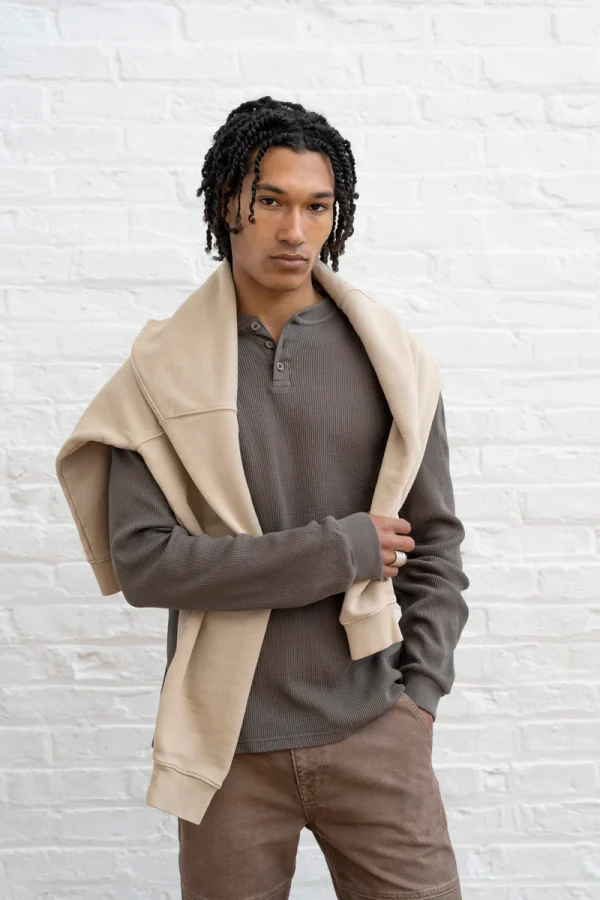Grit Henley - Washed Brown - Image 4
