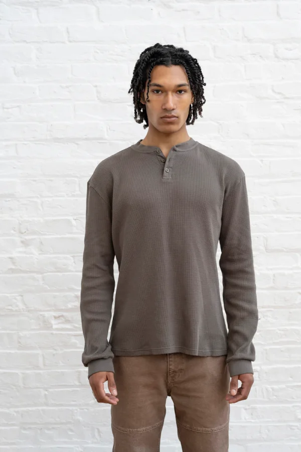 Grit Henley - Washed Brown