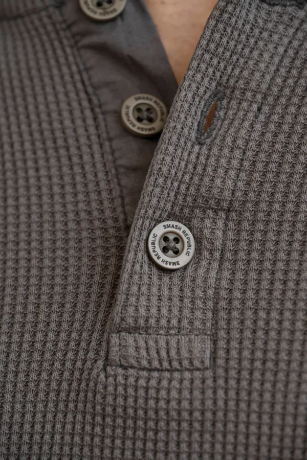 Grit Henley - Washed Brown - Image 3